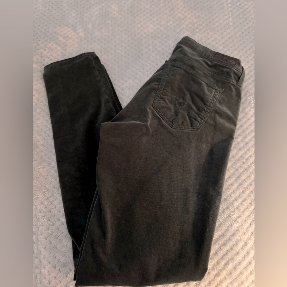Forest Green Velvety Jeans
